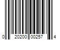 Barcode Image for UPC code 020200002574