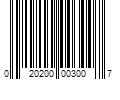 Barcode Image for UPC code 020200003007