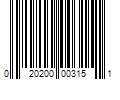 Barcode Image for UPC code 020200003151