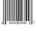 Barcode Image for UPC code 020200003557