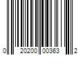 Barcode Image for UPC code 020200003632