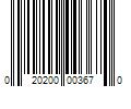 Barcode Image for UPC code 020200003670