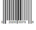 Barcode Image for UPC code 020200003786