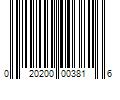 Barcode Image for UPC code 020200003816