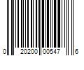 Barcode Image for UPC code 020200005476