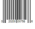 Barcode Image for UPC code 020200007586