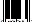 Barcode Image for UPC code 020200007609