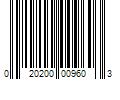 Barcode Image for UPC code 020200009603