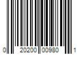 Barcode Image for UPC code 020200009801