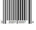 Barcode Image for UPC code 020201000074