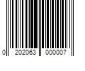 Barcode Image for UPC code 0202063000007