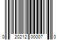 Barcode Image for UPC code 020212000070