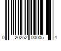 Barcode Image for UPC code 020252000054