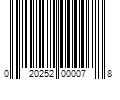 Barcode Image for UPC code 020252000078