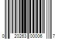 Barcode Image for UPC code 020263000067