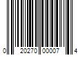 Barcode Image for UPC code 020270000074