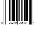 Barcode Image for UPC code 020279205104