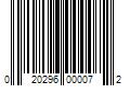 Barcode Image for UPC code 020296000072