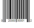 Barcode Image for UPC code 020300000012