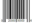 Barcode Image for UPC code 020300000036