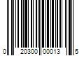 Barcode Image for UPC code 020300000135