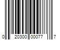 Barcode Image for UPC code 020300000777