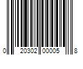 Barcode Image for UPC code 020302000058