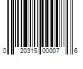 Barcode Image for UPC code 020315000076