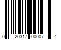 Barcode Image for UPC code 020317000074