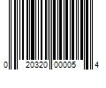 Barcode Image for UPC code 020320000054