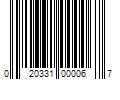 Barcode Image for UPC code 020331000067