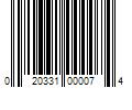 Barcode Image for UPC code 020331000074