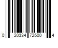 Barcode Image for UPC code 020334725004