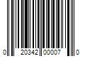 Barcode Image for UPC code 020342000070