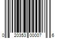 Barcode Image for UPC code 020353000076