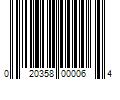 Barcode Image for UPC code 020358000064