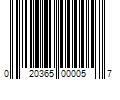 Barcode Image for UPC code 020365000057