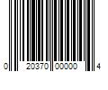 Barcode Image for UPC code 020370000004