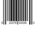 Barcode Image for UPC code 020376000060