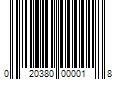 Barcode Image for UPC code 020380000018