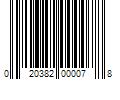 Barcode Image for UPC code 020382000078