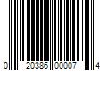 Barcode Image for UPC code 020386000074