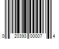 Barcode Image for UPC code 020393000074