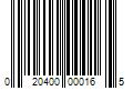 Barcode Image for UPC code 020400000165