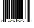 Barcode Image for UPC code 020400000721