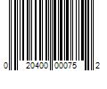 Barcode Image for UPC code 020400000752