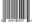 Barcode Image for UPC code 020401600074