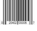 Barcode Image for UPC code 020402000057