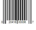 Barcode Image for UPC code 020416000067