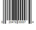 Barcode Image for UPC code 020478000074